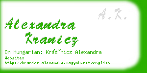 alexandra kranicz business card